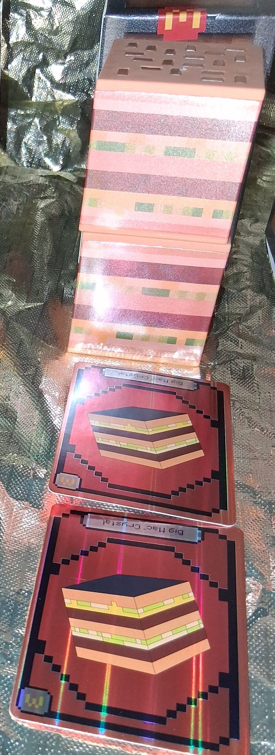 * NEW * COLLECTIBLE MINECRAFT BUNDLE Big Mac Crystal x 2 w/ Unused Codes (McDonald's) All codes expire December 31st, 2025